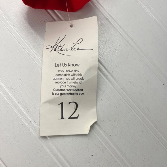 Red Kathie Lee Womens Blazer Jacket Size 12 50% Polyester 50% Rayon Vintage MWT - Picture 5 of 6